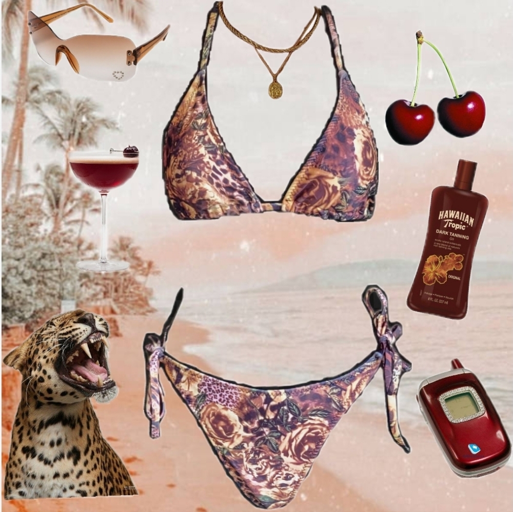 Animal Print Bikini Set